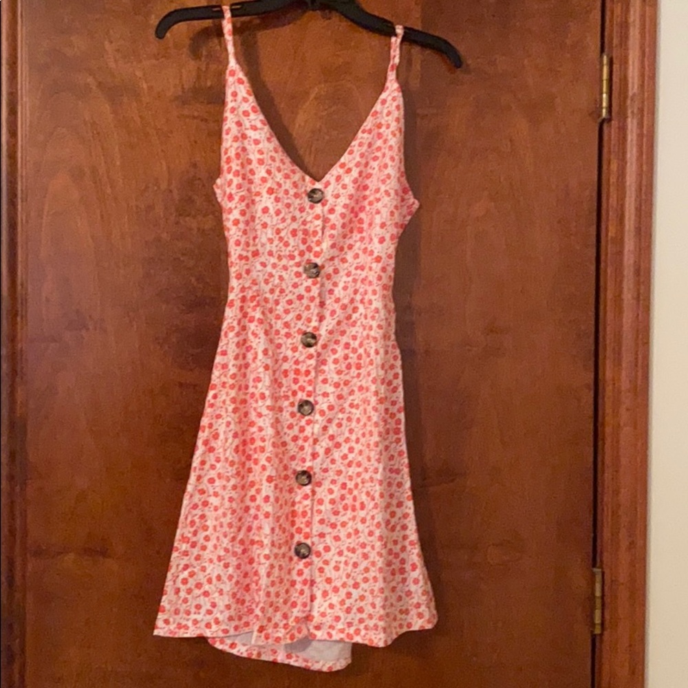 Cute floral summer dress with buttons